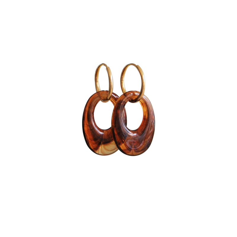 Resin drop earrings