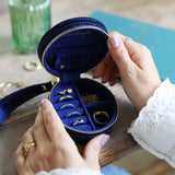Starry Night Round Velvet Jewelry Box - Navy Blue | Fleux | 4