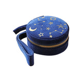 Starry Night Round Velvet Jewelry Box - Navy Blue | Fleux | 3