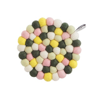 Dessous de plat rond en laine