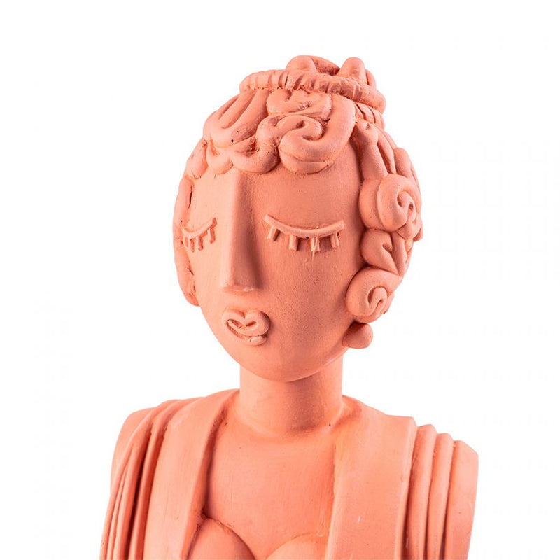 Buste Poppea - 24 cm x 20 cm x 44 cm - Terracotta