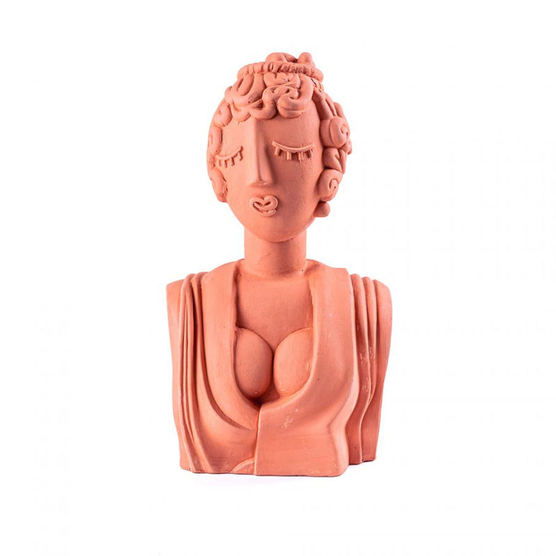 Buste Poppea - 24 cm x 20 cm x 44 cm - Terracotta