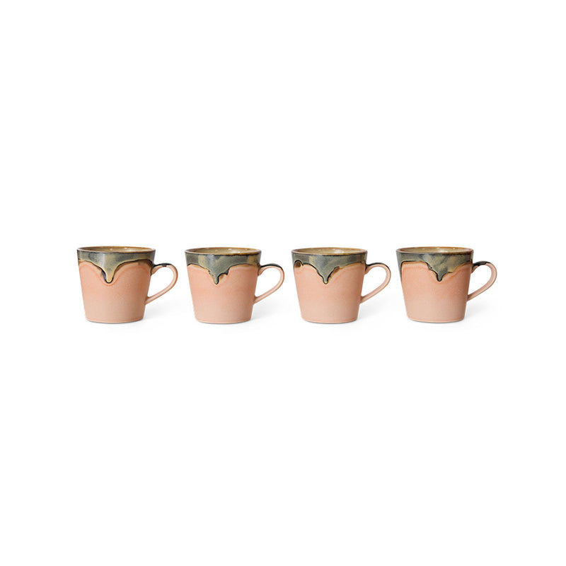 Cappuccino Blossom 70's mug - 12 cm x 9.5 cm