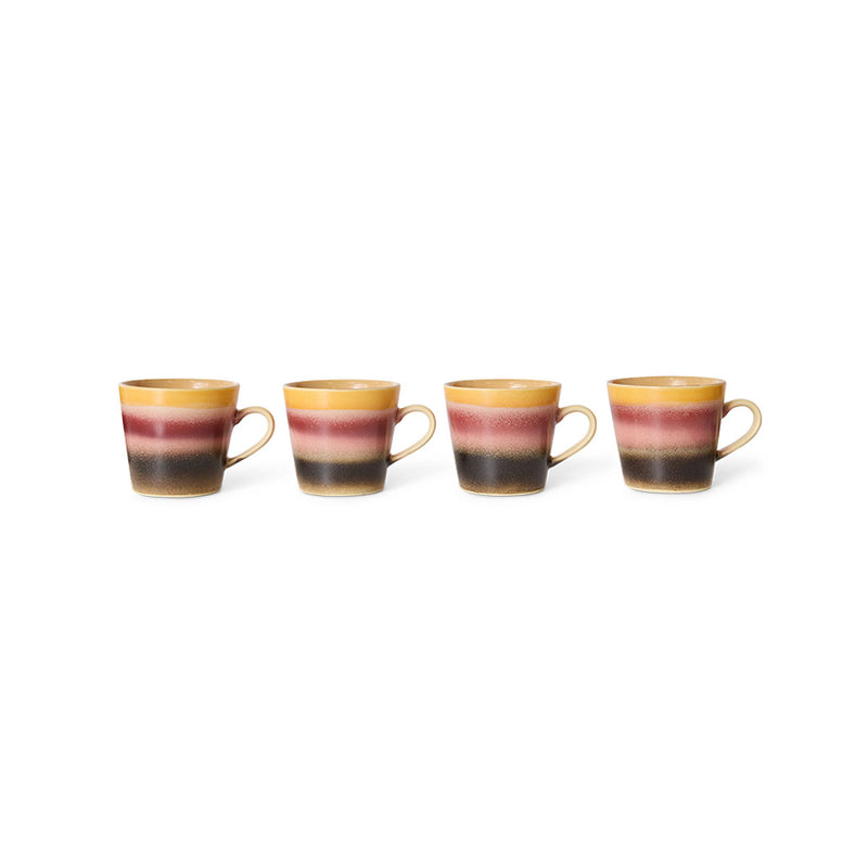 70's Sunset Cappuccino Mug - 12 cm x 9.5 cm