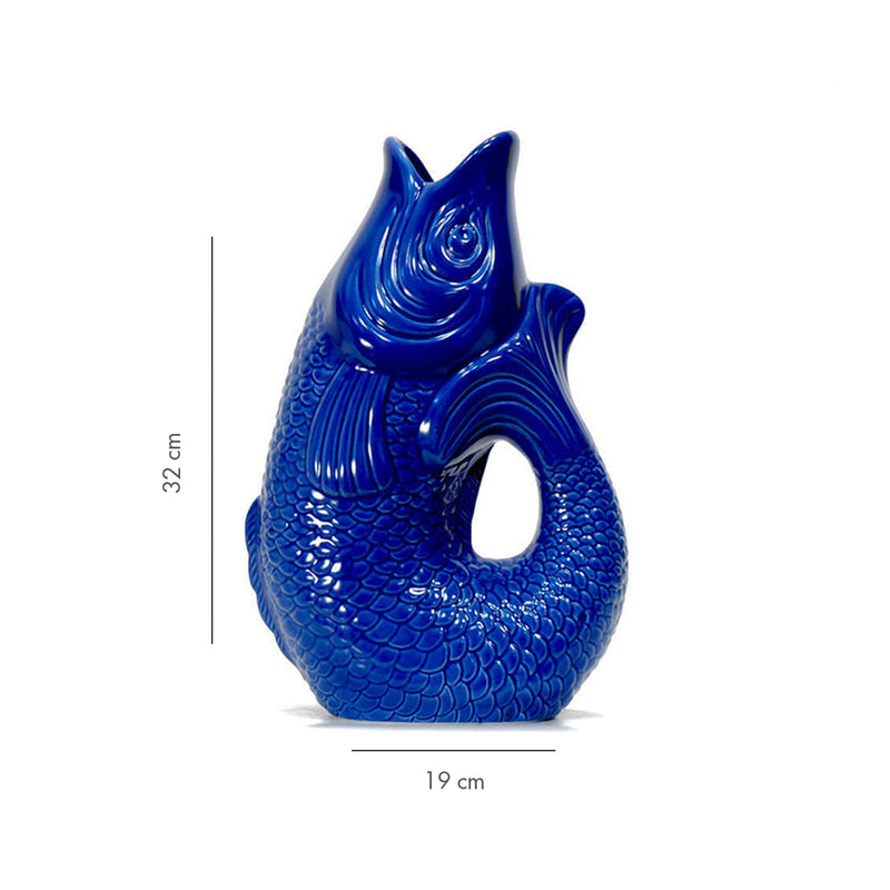 Carafe / Vase Monsieur Carafon Poisson - Azur