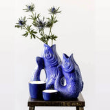 Decanter / Vase Monsieur Carafon Fish - Azure | Fleux | 8