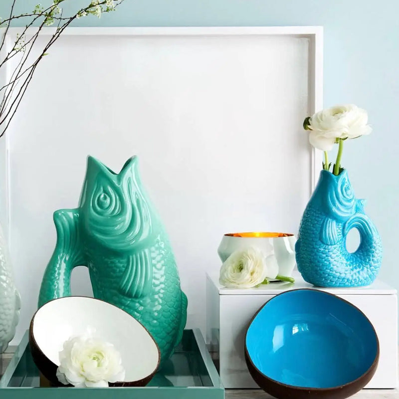 Carafe / Vase Monsieur Carafon Poisson - Lagoon