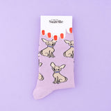 Chaussettes Chihuahua Opaque - Lilas | Fleux | 8