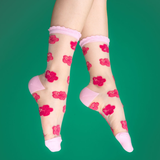 Chaussettes Transparentes Hibiscus | Fleux | 6