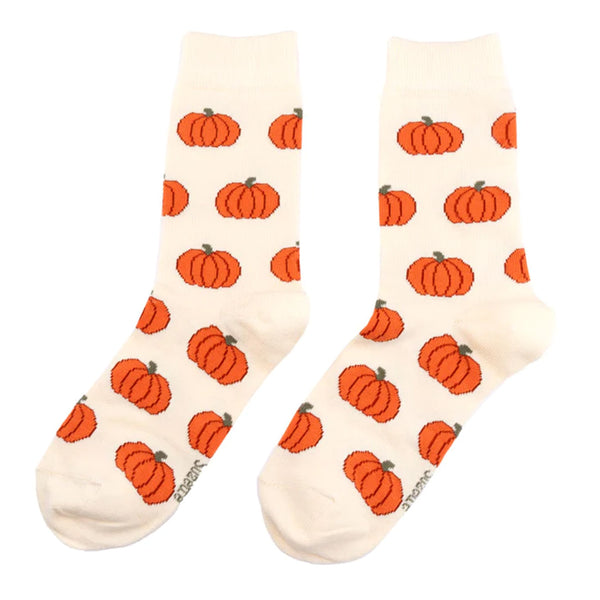 Chaussettes Citrouille - Blanc