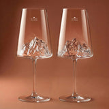 Coffret 2 Verres à vin topographic Mont Blanc & Everest | Fleux | 8