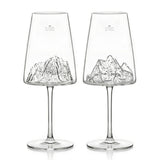 Coffret 2 Verres à vin topographic Mont Blanc & Everest | Fleux | 11