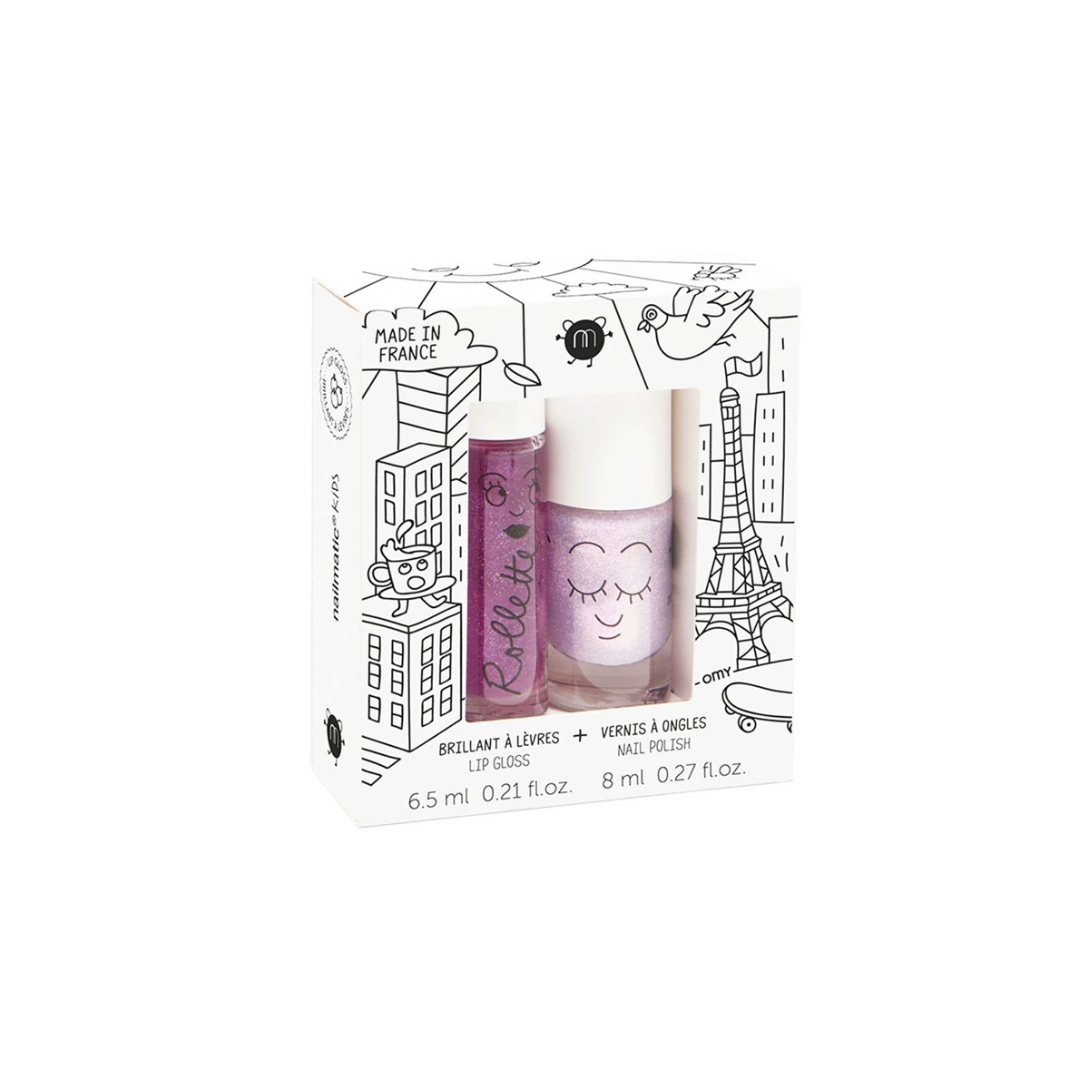 Brillant à lèvres rolette mûre & vernis elliot nailmatic fleux Fleux