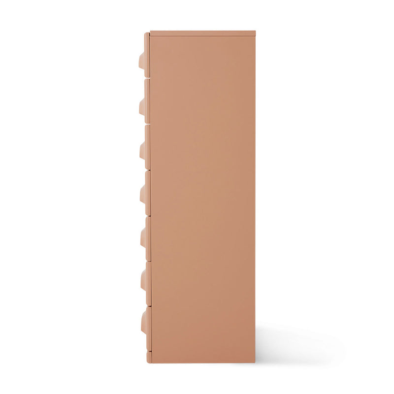 7 Drawer Chest of Drawers - 45 x 40.5 x 113 cm - Blush