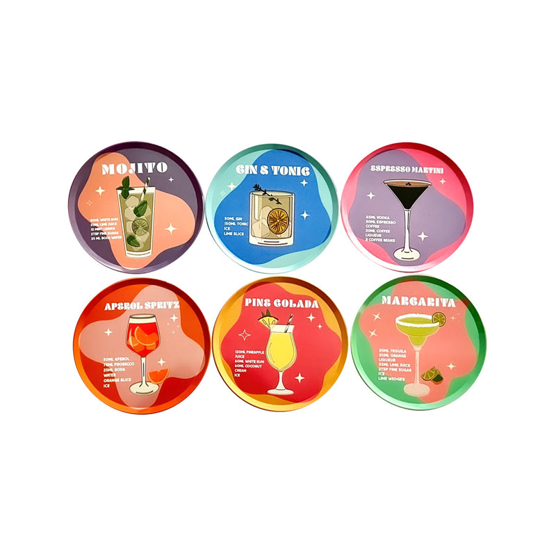 Set of 6 Cocktail Coasters