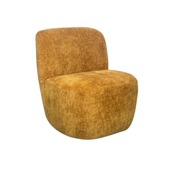 Fauteuil Belle rive Velours - Jaune moutarde