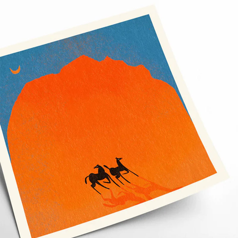 Affiche Horses of Wadi Rum - 50 x 50 cm