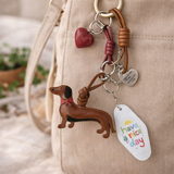 Porte-clés et bijou de sac - Chien et Cœurs | Fleux | 3