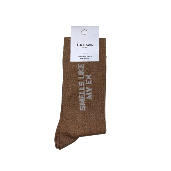 Chaussettes Smell like my ex - 36/40 - Sable paillettes