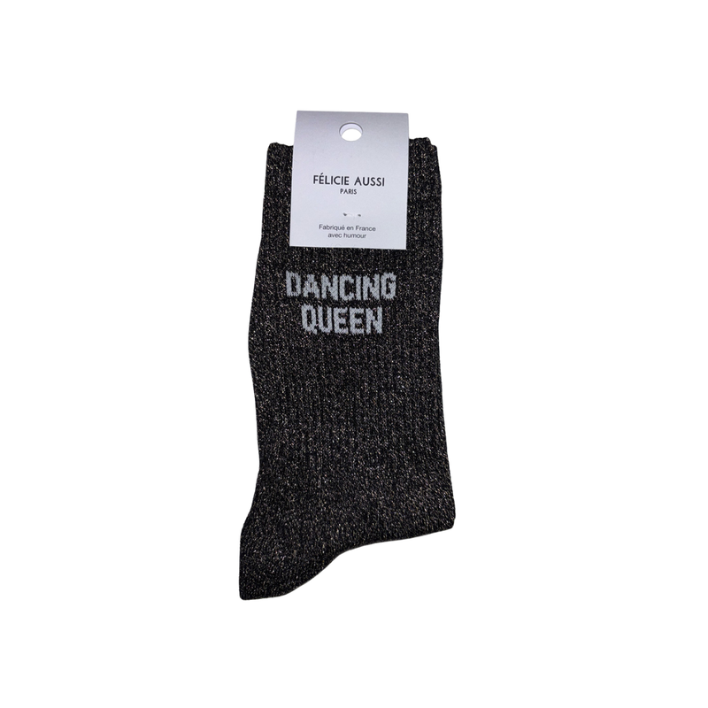 Chaussettes Dancing queen - 36/40 - Noir paillettes