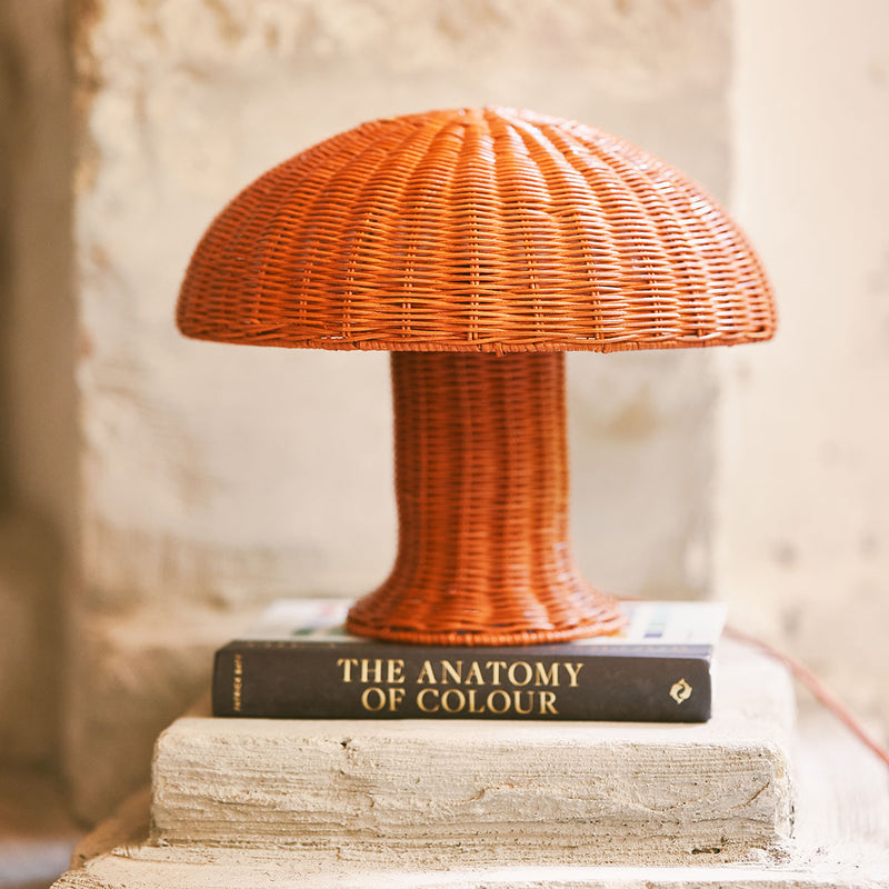 Lampe De Table Rotin - ⌀ 34 cm x 30 cm