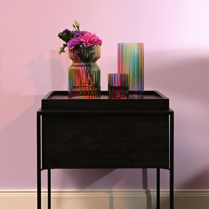 Striped Jacquard Vase - 20 cm