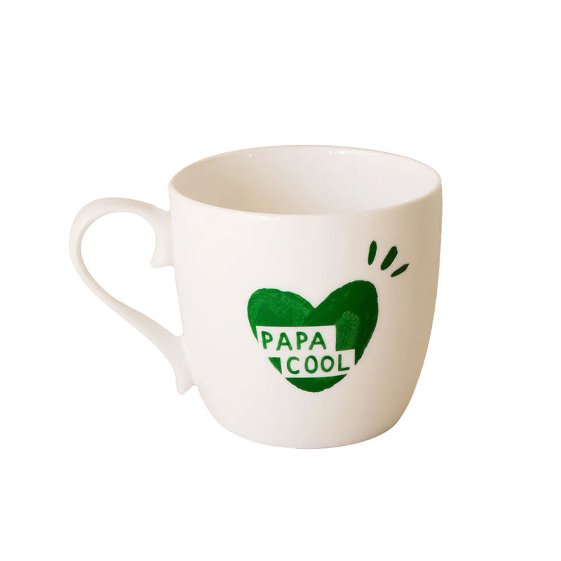 Mug Coeur Papa Cool - Vert Sapin