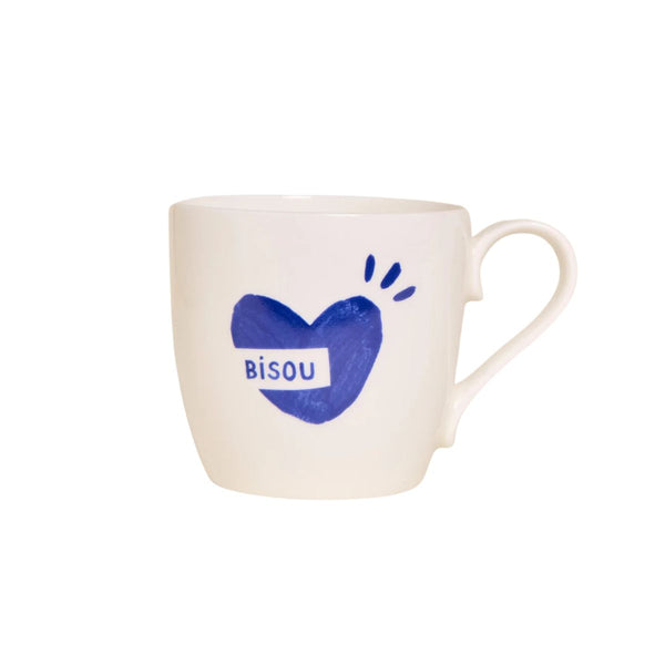Mug Coeur Bisou - Bleu