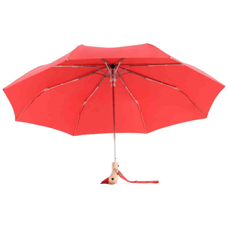 Parapluie à manche Tête de Canard - Rouge