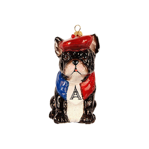 Décoration en Verre Bulldog Français