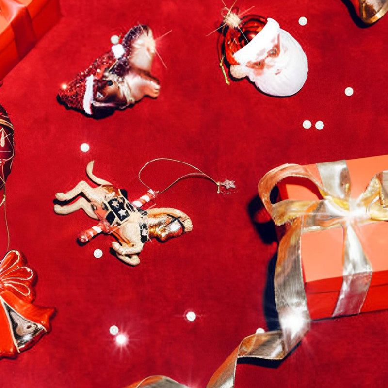 Ornement en verre Petit Teckel avec Chapeau de Noël