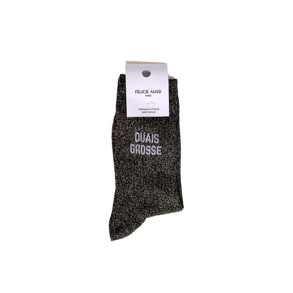 Chaussettes Ouais Grosse à Paillettes 36/40 - Noir