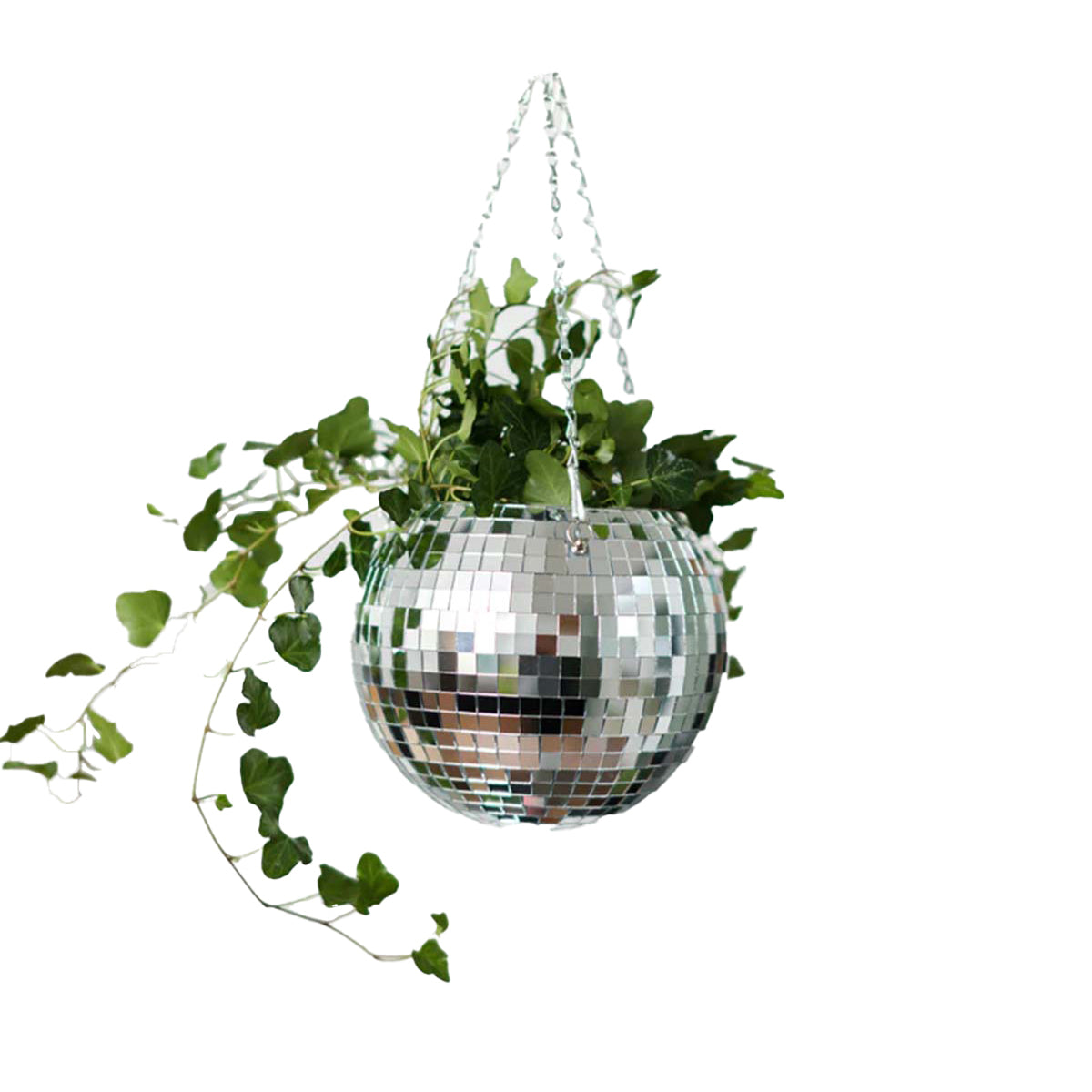 Jardinière suspendue Disco Ball - Argent