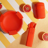 Kit de couverts réutilisables - Orange | Fleux | 4