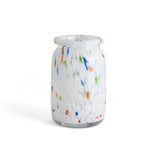 Vase Splash Roll Neck - Ø 14,3 x h 22,2 cm  - White Dot | Fleux | 3