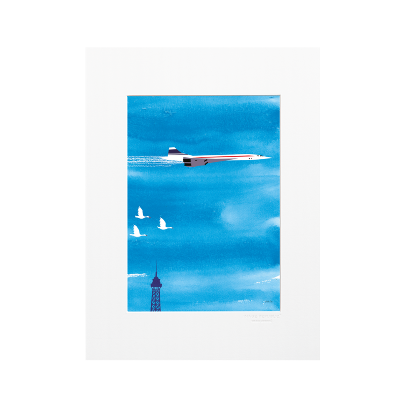 Paris Concorde Poster - Why LA Why Paris - 22 x 22 cm