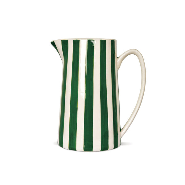 Green striped pitcher