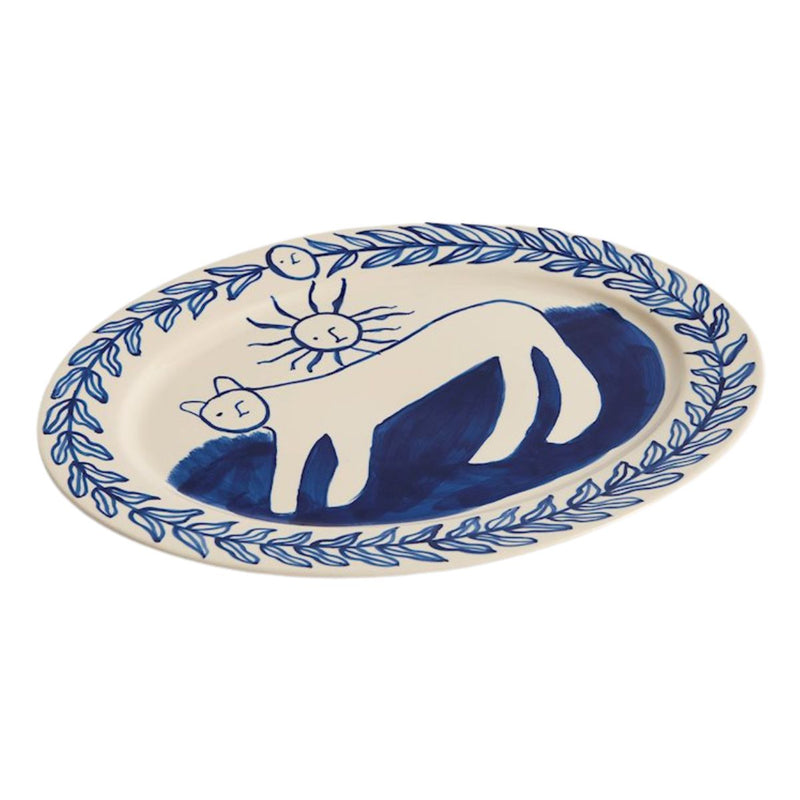 Plateau de service ovale La Pittura - 36.5 cm