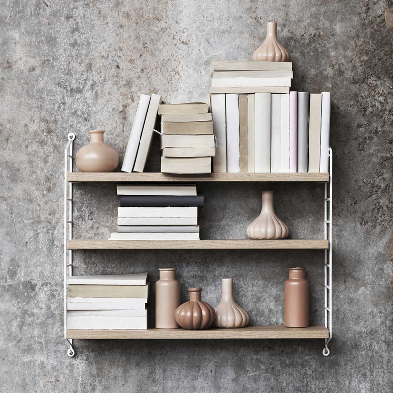 Étagère String Pocket - Chêne & Blanc