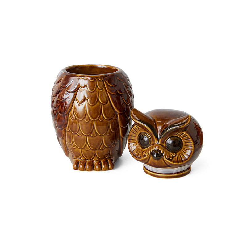 Roasted Ceramic Owl Pot - 16.5 x 16.2 x 8.5 cm 