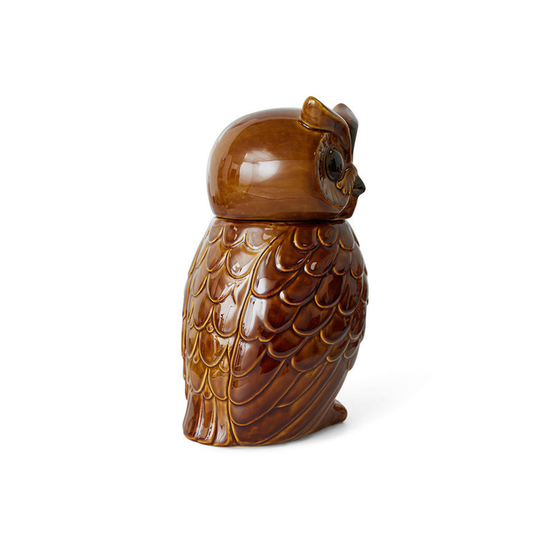 Roasted Ceramic Owl Pot - 16.5 x 16.2 x 8.5 cm 