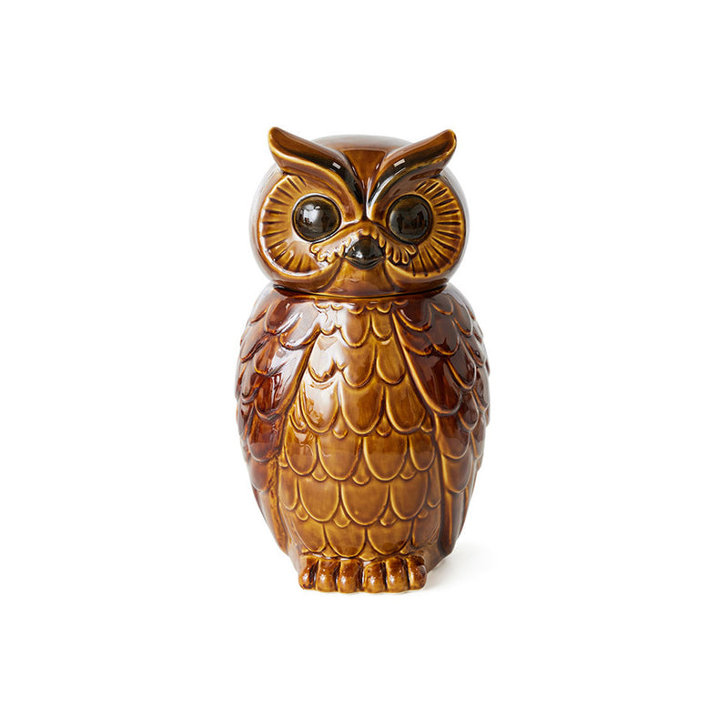 Roasted Ceramic Owl Pot - 16.5 x 16.2 x 8.5 cm 