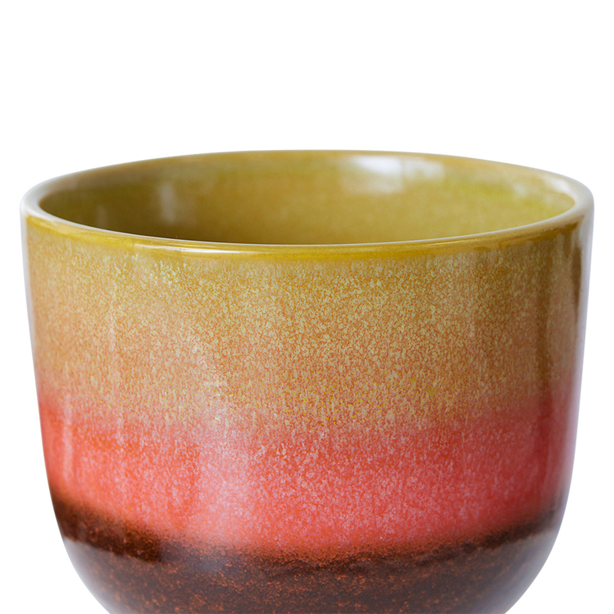 Pot De Fleurs En Céramique Jaune Citron - Ø 20 Cm, Hauteur 15 Cm - Déco Intérieur/extérieur - Marque Clayre & Eef - 8