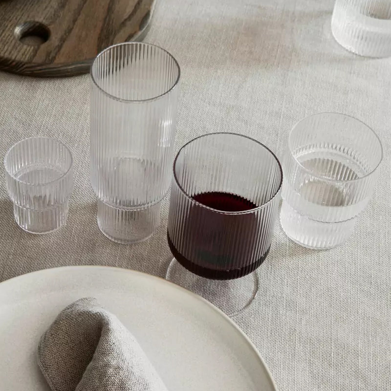 Set of 2 Ripple wine glasses