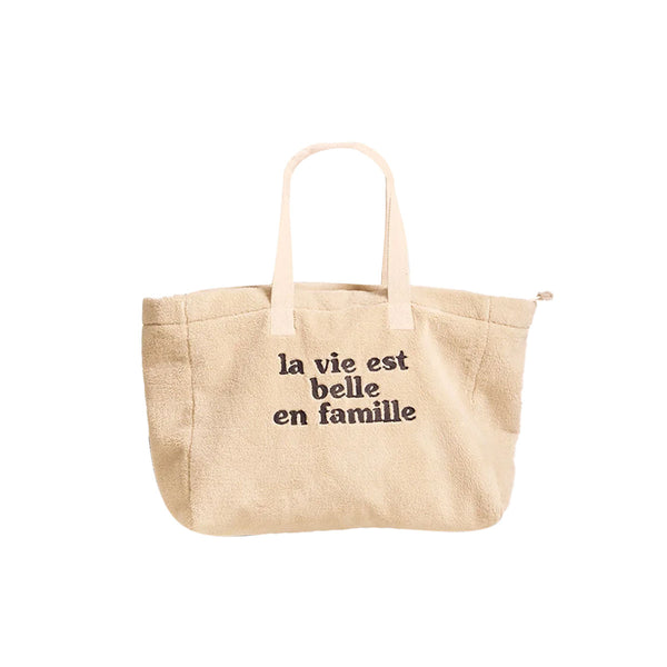 Cabas la Vie est Belle en Famille - Crème