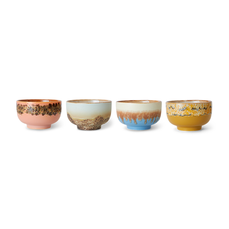Lot de 4 Bols à Nouilles Seabreeze 70s - ø 13,5 cm