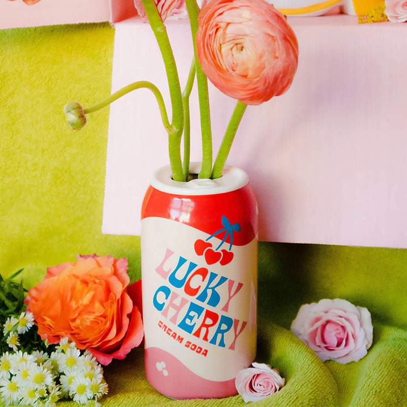 Vase Soda Lucky Cherry Cream