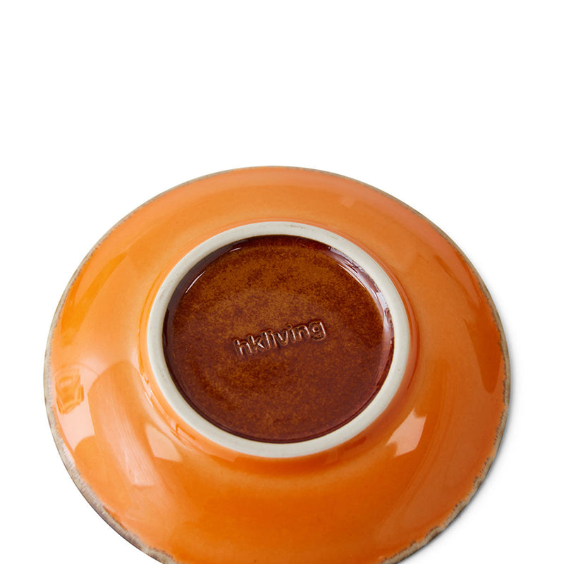 Dark Roast 70's Ceramic Saucer - 11.5 cm x 1.8 cm