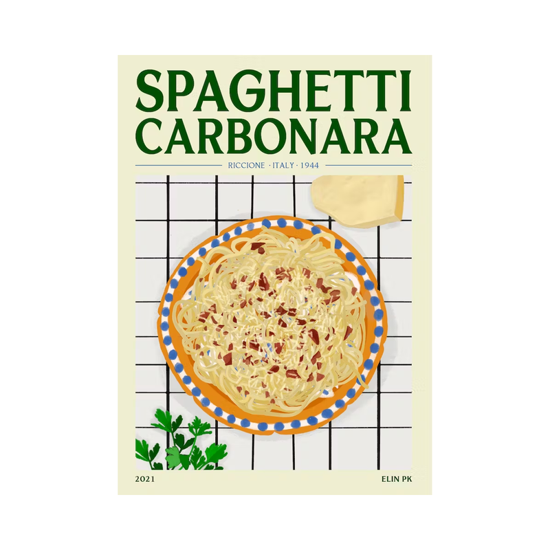 Affiche Spaghetti Carbonara