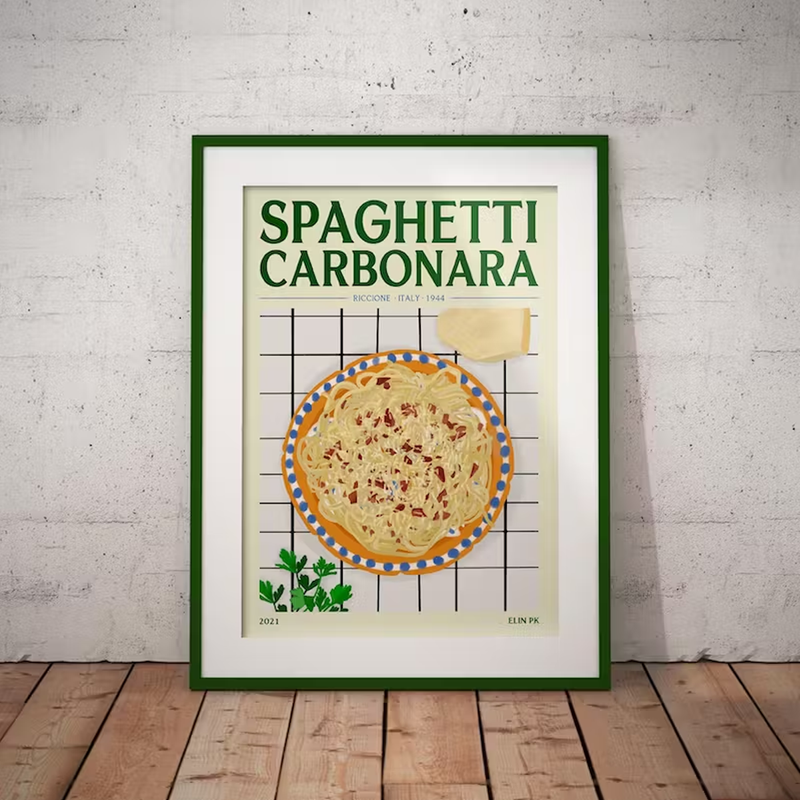 Affiche Spaghetti Carbonara
